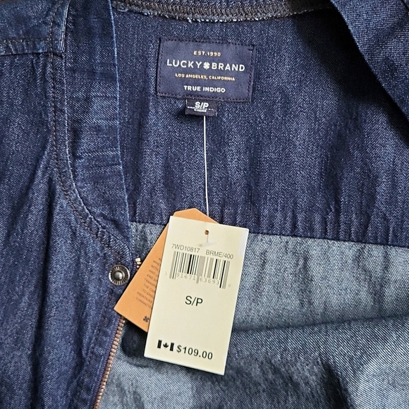 Lucky Brand Puffed Sleeve Zip-Up Denim Jacket - Size Small NWT - Picture 5 of 8